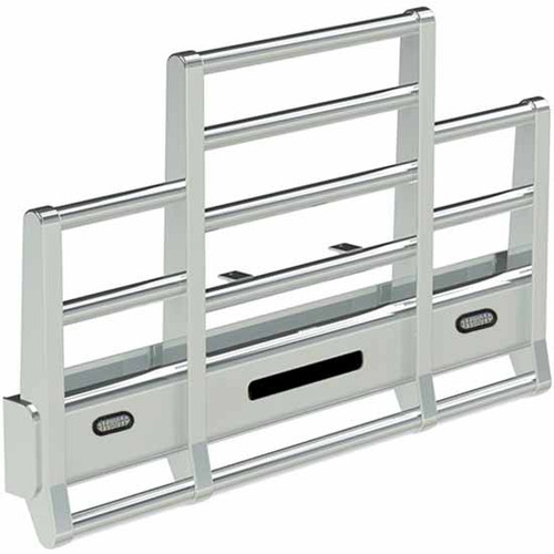 Herd Aluminum Defender 4 Post Grille Guard Bumper W/ Lift Assist & Slam Latch Fits Peterbilt 378, 379