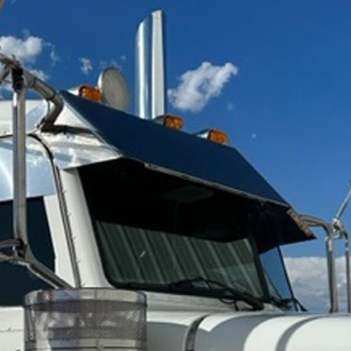 14.5 Stainless Steel 2 Piece Drop Visor By Turnpike Truck Trim Fits Peterbilt 378 & 379
