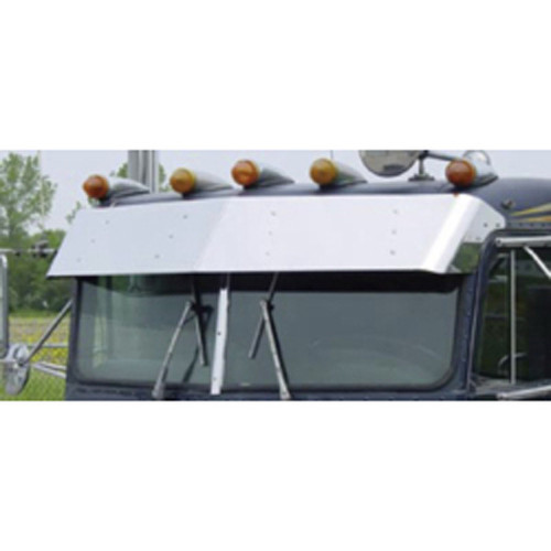 13 Inch Stainless Steel 2 Piece Drop Visor By Turnpike Truck Trim Fits Peterbilt 359