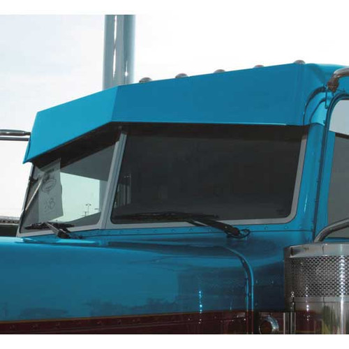 6.5 X 10.5 Inch Aluminum Blind Mount Visor By Chrome Shop Mafia Fits Peterbilt 378, 379, 386, 388, 389 & Glider