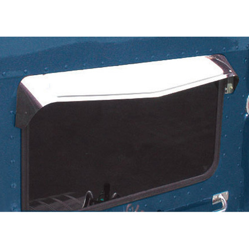 37 Inch Stainless Steel Rear Window Visor By BESTfit Fits Peterbilt 379, 386, 388, 389
