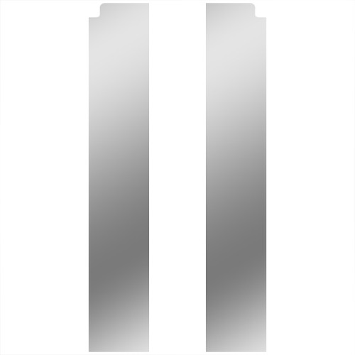 Stainless Steel Blank Rear Panels For Vortox 15 Inch For Peterbilt 378 379, 388, 389
