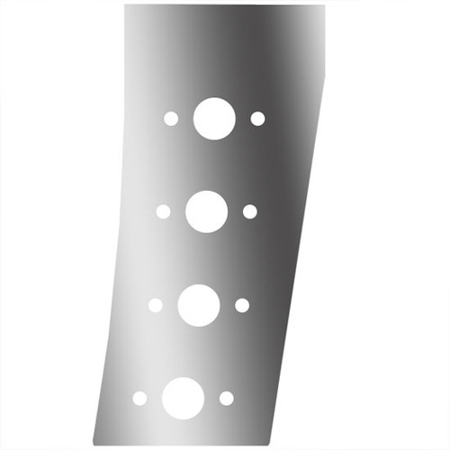 3 Inch Stainless Steel Standard Cowl Panels W/ 8 P1 Light Holes For Peterbilt 389 131 BBC