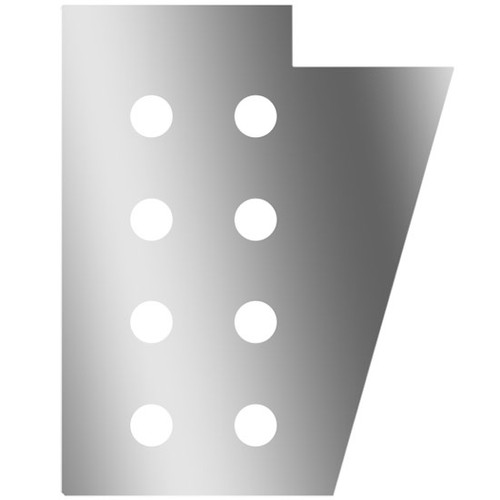 4 Inch Stainless Steel Notched Cowl Panels W/ 8 - 2 Inch Light Holes For Peterbilt 378, 379