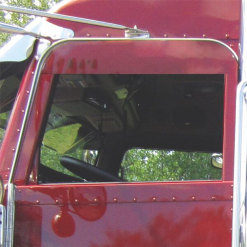 5 Inch Paintable AluminumFlange Door Chops Fits Peterbilt 365, 367, 388 & 389/Glider W/ Cab Mounted Mirrors
