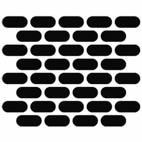430 Stainless Steel Punched Grille Insert W/ Horizontal 5/16 Inch Oblong Cutouts For Peterbilt 579