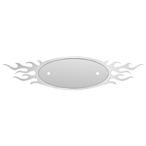 304 Stainless Steel Double Flame Accent Trim For 8 Inch Oval Peterbilt Emblem