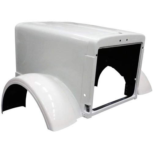 Fiberglass Hood W/ 68 Inch Centerline & Bolt On Fenders By Jones Performance Replaces 1303553, L29-6062, L296062 Fits Peterbilt 379 127 BBC