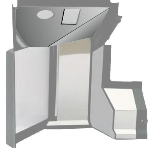 Peterbilt TPHD Stainless Steel Above Fuse Door Trim With 1 Plug Hole