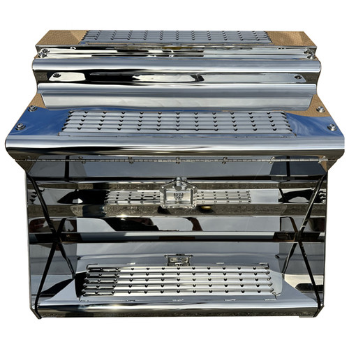 34-Inch Stainless Steel Frame-Mount Tool Box with Mounting Brackets
