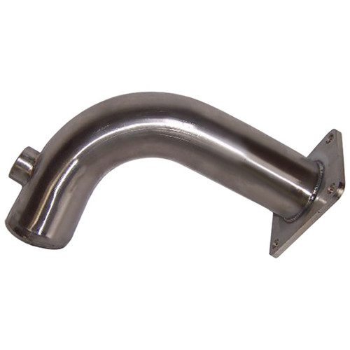 BESTfit 2 1/2 Inch SS Lower Coolant Tube W/ 4 Bolt Flange & 3/8 Inch Drain Port For Kenworth W900