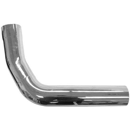 Chrome Exhaust Elbow, Driver Side For Kenworth W800, W900B Aerocab W/ 2 Catalytic Converters & Battery Box