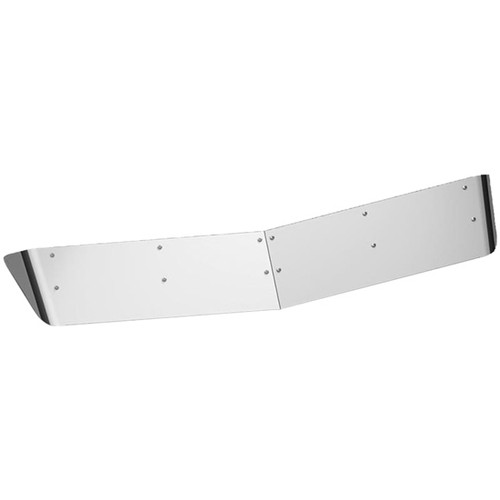 10 Inch Stainless Steel Sun Visor Fits Kenworth T800, W900B, W900L W/ Curved Glass & B-Cab