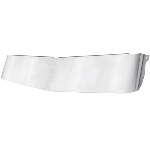 13.5 Inch Stainless Steel Drop Sun Visor Fits Kenworth T800, W900B, W900L Models W/ Curved Windshield