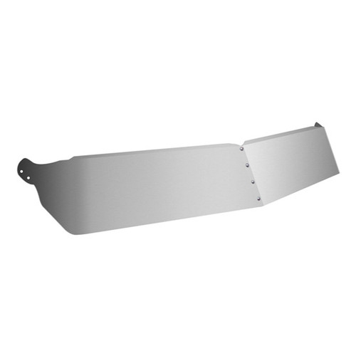 11 Inch Stainless Steel 2 Piece Drop Visor W/ Blind Mount Fits Kenworth T600, T800, W900B, W900L W/ Flat Glass