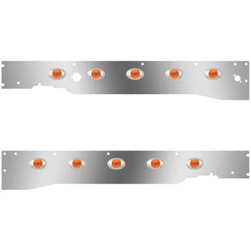 Cab Panels W/ Block Heater Plug, Driver Side Step Light Hole, 10 P3 Amber/Amber LEDs For Kenworth T660 W/ RME 2008-2012