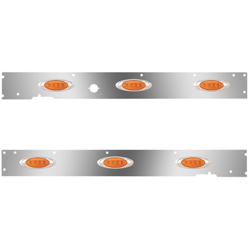 Cab Panels W/ Block Heater Plug Hole, 6 P1 Amber/Amber LEDs For Kenworth T660 W/ Cab Mount Exhaust