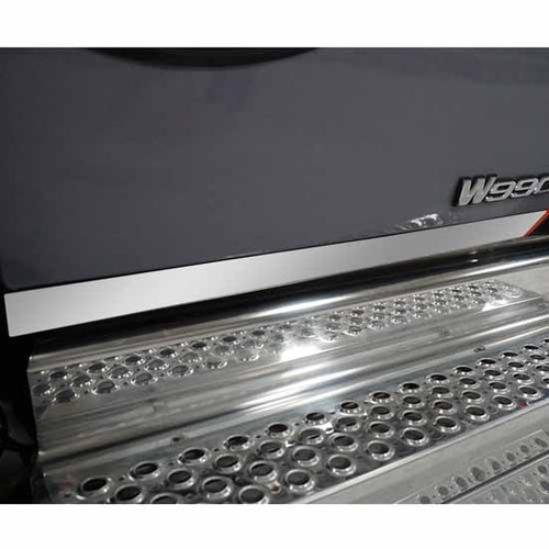 Chrome Shop Mafia Stainless Steel 4 Inch Driver Side, 2 Inch Passenger Side Blank Cab Panel For Kenworth W990 - Pair