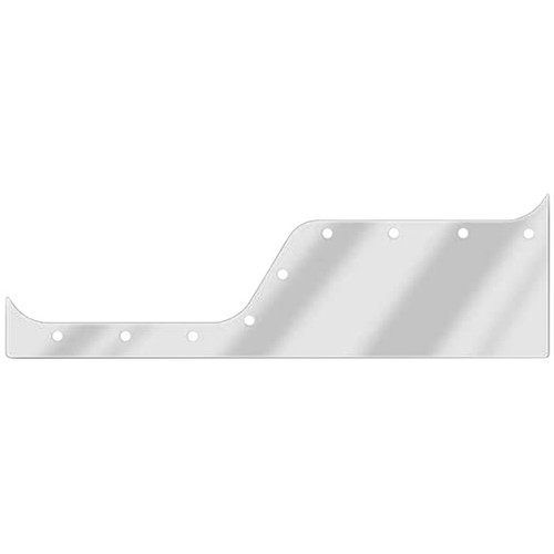 Stainless Steel Dimpled Straight Exterior Door Trim For Kenworth W/ Daylite Doors