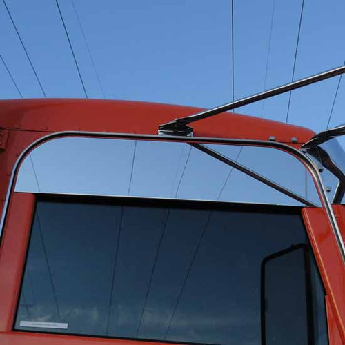 Stainless Steel 4 Inch Straight Chop Door Trim For Kenworth With Curved Windshield