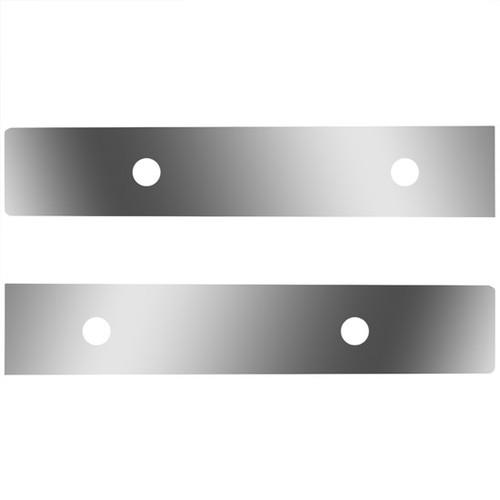 Stainless Steel Extension Panels W/ 4 Round 3/4 Inch Light Holes For Kenworth T660, T800, W900