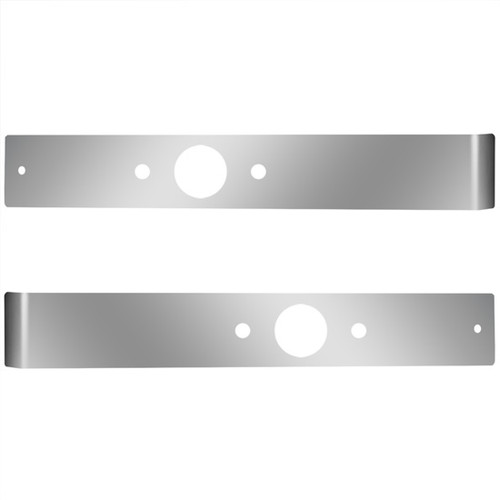 2.375 Inch Stainless Steel Straight Sleeper Extension Panels W/ 2 P1 Light Holes For Kenworth T660