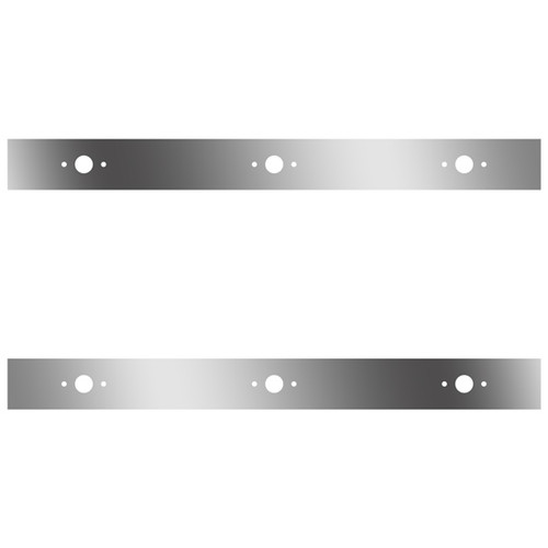 38 Inch Stainless Steel Sleeper Panels W/ 6 P3 Light Holes For Kenworth T660 W/ RME