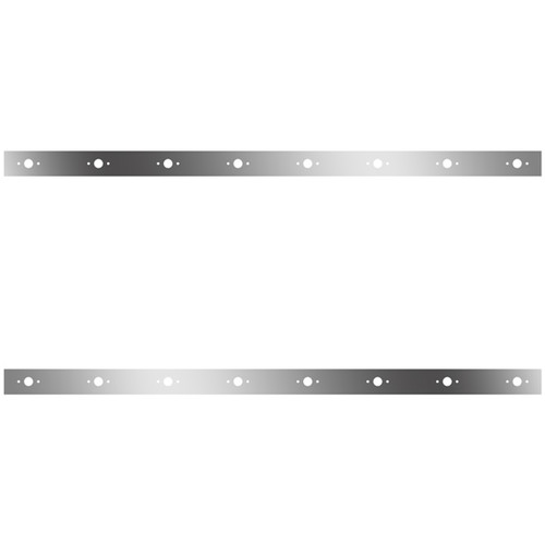 72 Inch Stainless Steel Sleeper Panels W/ 16 P3 Light Holes For Kenworth T660 W/ RME