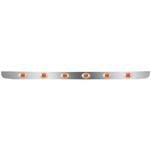 Stainless Steel Bumper Light Bars W/ 12 P3 Amber/Amber LEDs For Freightliner Coronado 2003-Current