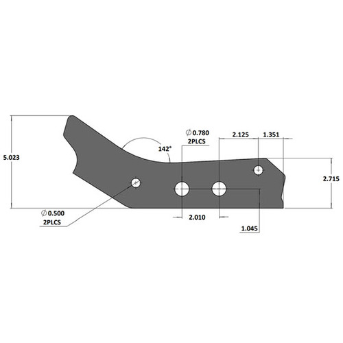 Chrome Shop Mafia Steel Exhaust Bracket Adapter For Freightliner Coronado