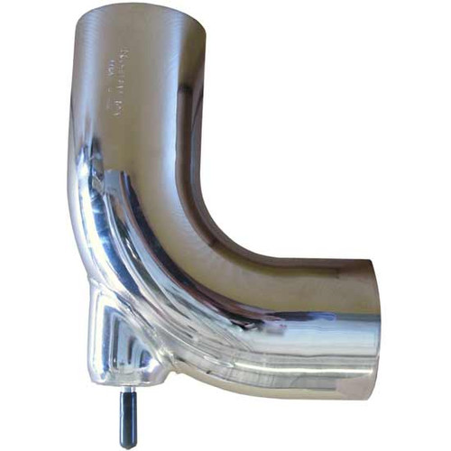 5 Inch OD Chrome 90 Degree Exhaust Elbow W/ Mounting Stud, Replaces A04-17476-000 For Freightliner Century, Columbia