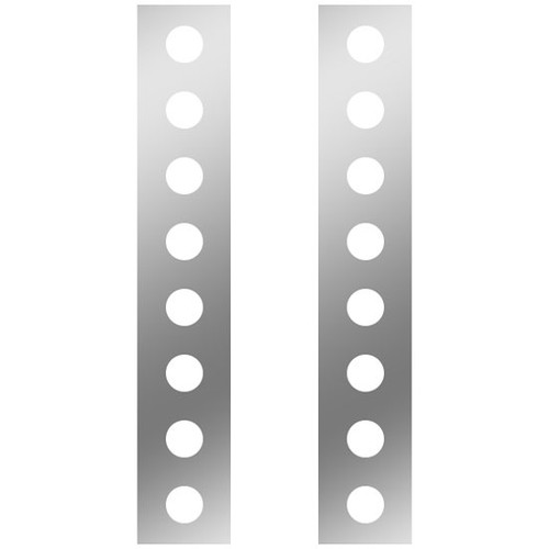 Front Air Cleaner Light Panels W/ Louvers & 16 - 2 Inch Light Holes For Freightliner Classic