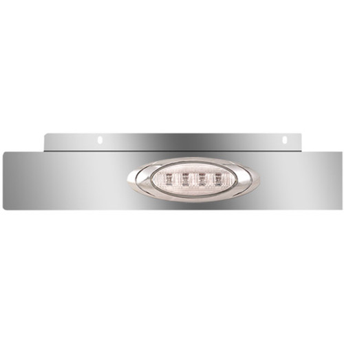 Stainless Steel 18.5 Inch Extension Panels For 58 Inch Sleepers W/ Amber P1 LEDs - Pair For Freightliner Classic 120, XL 132, FLD112, FLD112