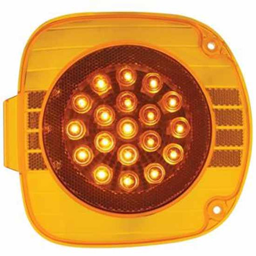 22 Diode Amber LED Parking, Turn, Clearance Marker Signal Light W/ Reflector For Freightliner Century, Argosy