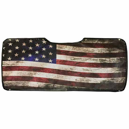 Mesh Old Glory Flag Bug Screen - Attaches By Snaps For Freightliner Coronado 132