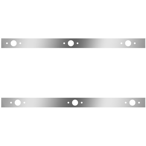 51 Inch Stainless Steel Cab Panels W/ 6 P1 Light Holes For International 9900