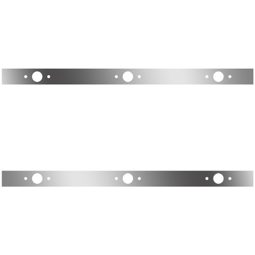 51 Inch Stainless Steel Sleeper Panels W/ 6 P1 Light Holes For International 9200, 9400, 9900