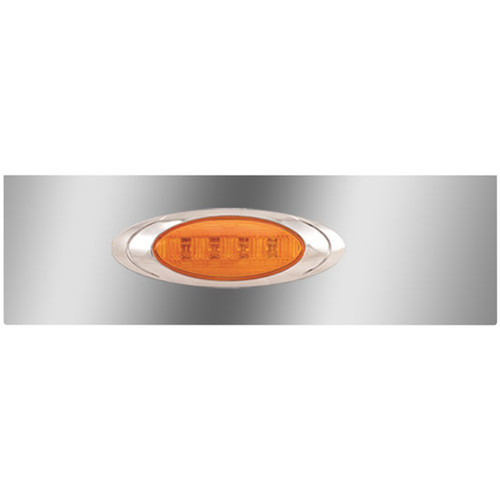 Stainless Steel Extension Panels W/ P1 Amber LEDs - Pair For International 9200, 9300, 9400, 9900