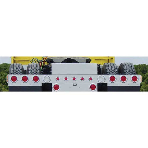 430 S.S. Rear Light Bar W/ 6 - 4 Inch, 5 - 2 Inch Red/Red, 2 Super 21 Amber/Amber LEDs, 2 - 4 Inch Back-Up Lights