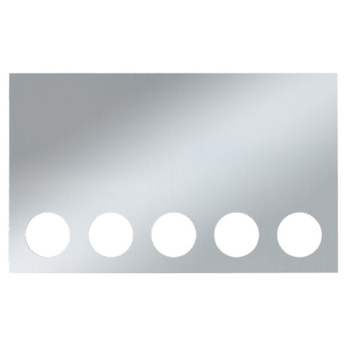 Center Panel 33 X 3.24 X 20 Inch Stainless Steel W/ 20 Inch Drop & 5 Round 4 Inch Light Holes