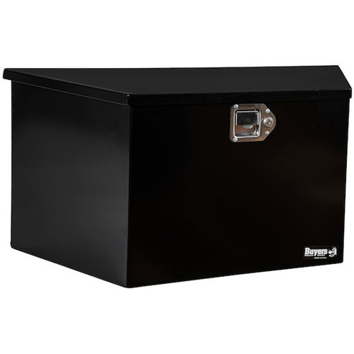 Black Steel Trailer Tongue Truck Tool Box 16.38 X 15 X 35.25/21.25 Inch