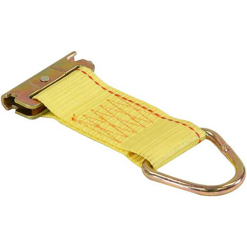 Zinc-Plated Heavy Duty Steel E-Track Rope Ring Strap - 6 Inch - 1000 Lb. Working Limit