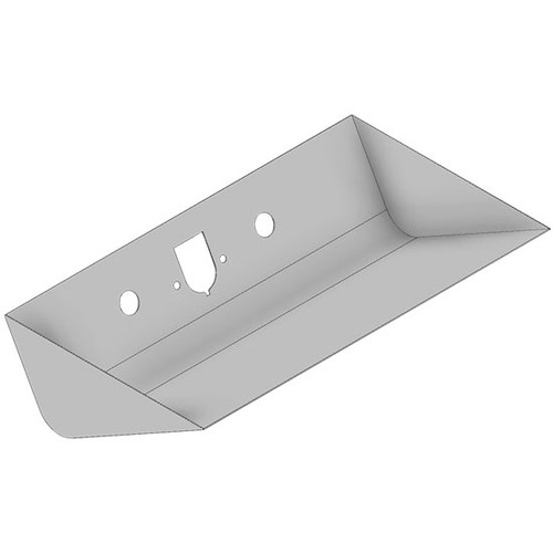 Smooth Aluminum Recessed Air Line Box With Holes For 7-Way Plug, Air Lines