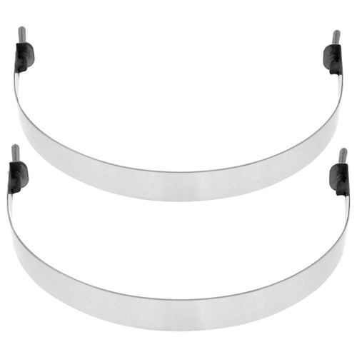 Stainless Steel Air Tank Straps - 8.25 X 1.125 Inch - Slotted Design For Peterbilt 379, 378, 386 & 389