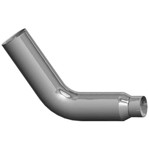 5 Inch OD Chrome Elbow 90 Degree W/ 12 Inch Top Leg & 14 Inch Lower Leg