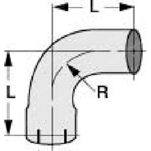 Steel 8 X 8 Inch 90 Degree Exhaust Elbow W/ 4 Inch ID & 4 Inch OD