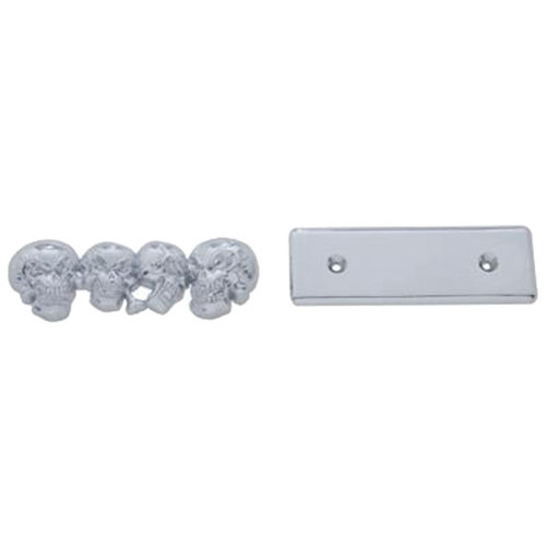 Chrome Die Cast 4 Skull Truck Accent