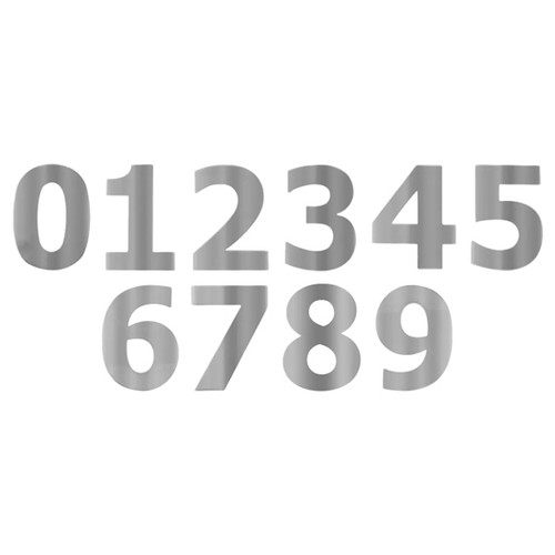 Number “6” Cutout Accents - 1 Inch Chrome Plated Stainless Steel, Tape Mount