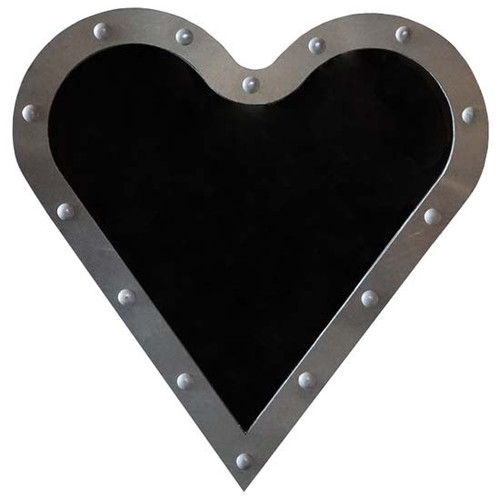 Chrome Shop Mafia Heart-Shape Tinted Lexan Retro Sleeper Window W/ Aluminum Backer Rings