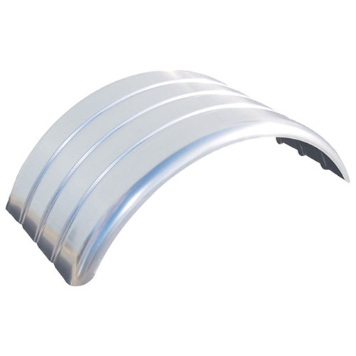Full Radius Single Axle Fender, 47-Inch Polished Stainless Steel